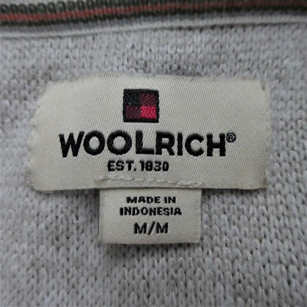 Woolrich Oatmeal Quarter Zip Pullover Vents  M - Picture 10 of 12